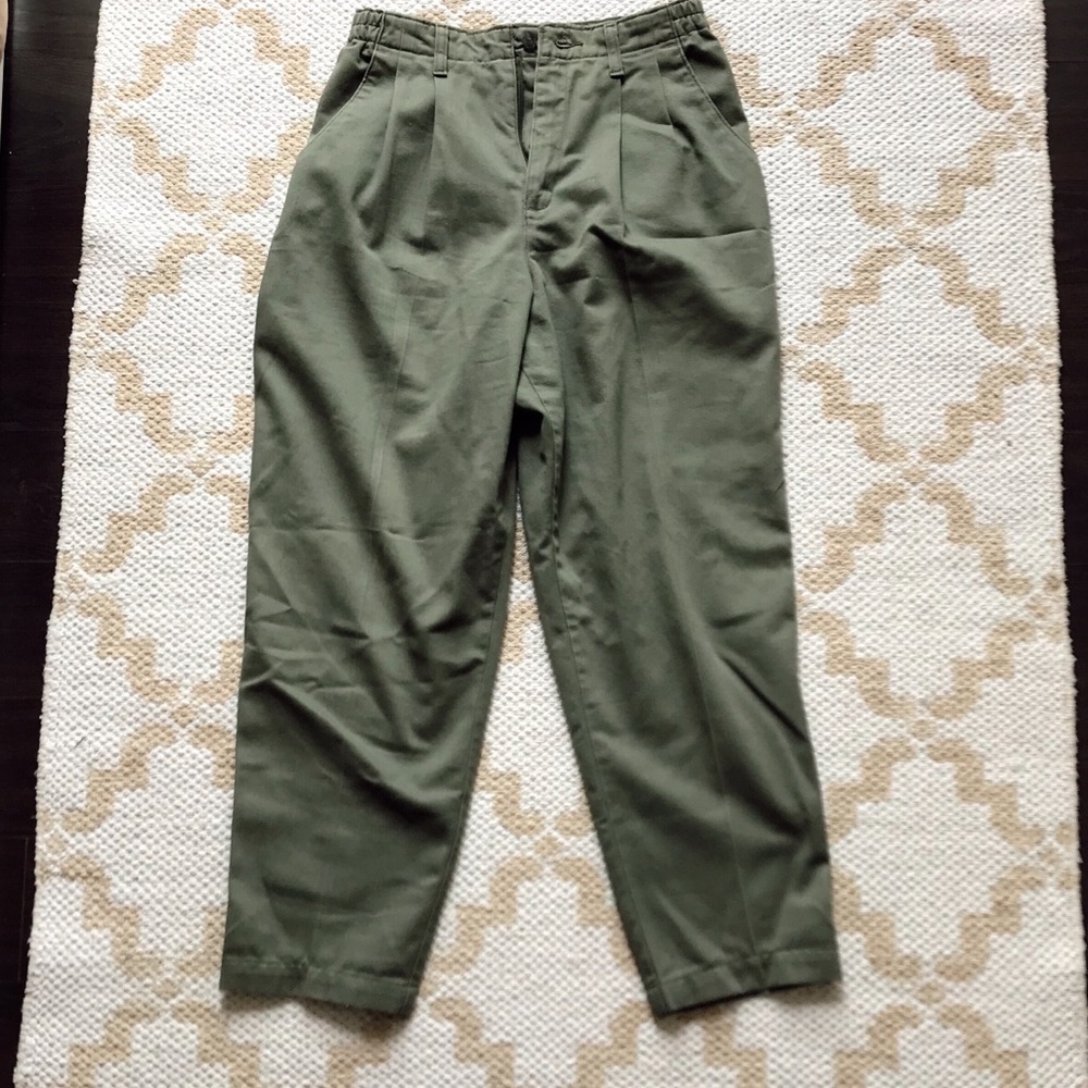 olive green lee casual pants